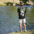 thumbnail image 2 of Bimini Bay Outfitters Hook M' Men's Freshwater Short Sleeve Performance Shirt - Panfish Slam Black, 2 of 6