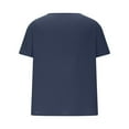 thumbnail image 5 of Fashion YLSDY Men Cotton Linen T Shirt Short Sleeve Crew Neck Tops Casual Summer Lightweight Loose Classic Basic Shirts Navy L, 5 of 6