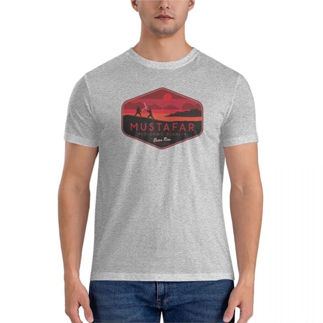 Camiseta clásica Mustafar para hombre camisetas de algodón para hombre camisetas de manga corta