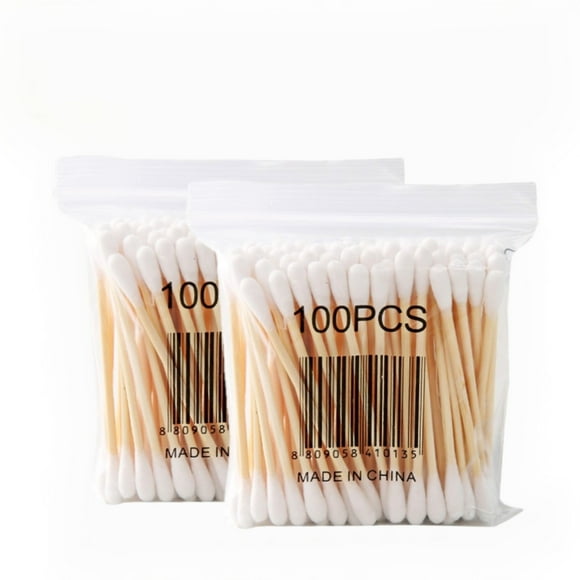 Bamboo Cotton Swabs,Round Tips Cotton Buds for Ears,& Organic Wooden Cotton Buds,100% Eco-Friendly & Natural Cotton Swab Qtip, Hypoallergenic,Soft