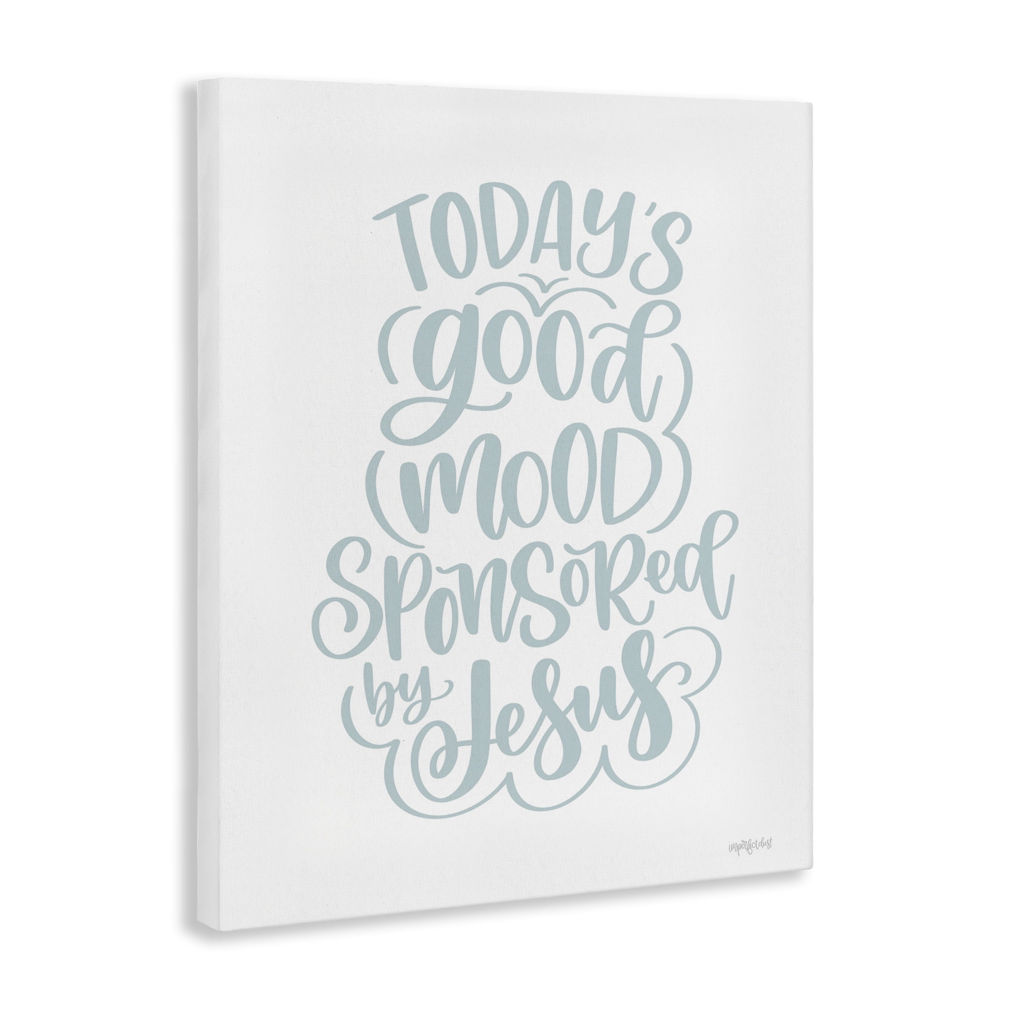 Stupell Industries Good Mood by Jesus Religious Painting Gallery Wrapped Canvas Art Print Wall Art, 24 x 30
