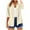 Beige, variant on Horkkom Button Down Shirts for Women Solid Color 3/4 Length Sleeve Tops Casual Loose Comfy Cardigan, Gifts for Women