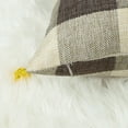 thumbnail image 7 of Unique Bargains 2-Pack Checks Pattern Decorative Throw Pillow Covers Brown 22" x 22", 7 of 7