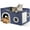 Dark Blue, variant on Cat House for Indoor Cats - Large Cat Bed Cave with Fluffy Ball and Scratch Pad, Foldable Cat Houses & Condos, Cat Cubes, Cat Hideaway, Covered Cat Bed for Multi Small Pet Large Kitty