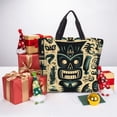 thumbnail image 6 of Hawaiian Tiki Tribal Retro Tote Bag Reusable Shoulder Handbag Top Handle Purse for Shopping Work, 6 of 6