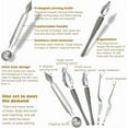 thumbnail image 5 of 5Pcs Culinary Drawing Decorating Spoon Set Drizzle Melon Baller Spoons Cooking, 5 of 6