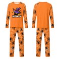 thumbnail image 3 of Halloween Matching Family Pajamas, Halloween Family Matching Pajamas Set, Spider Witch Pumpkin Broom Long Sleeve Sleepwear, Graphic Loungewear, Soft Fun Holiday Nightwear for Parties & Gatherings, M, 3 of 4