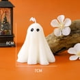 thumbnail image 4 of Halloween Ghost Candle Figurine Decor, Cute Spooky Wax Centerpiece Ornament Stable Base, Tabletop Party Home Display for Halloween Haunted House Decoration, 4 of 9