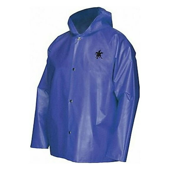 Mcr Safety Rain Jacket,Bound Seam,2XL,Blue,Unisex 563JHX2