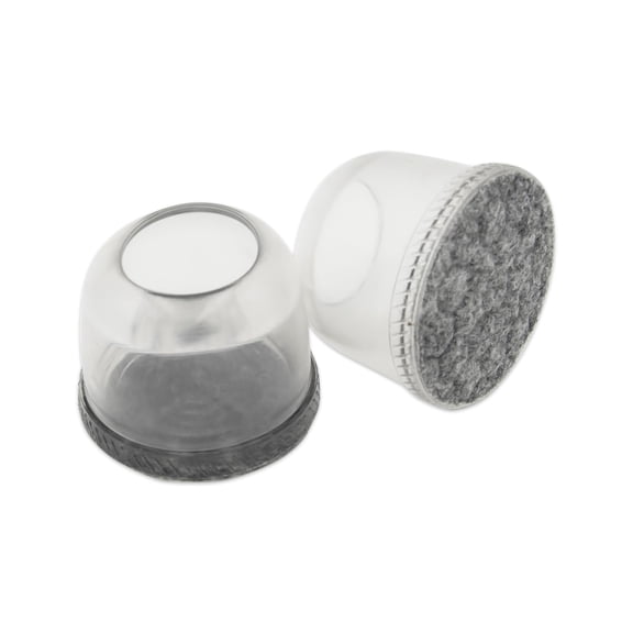 Flyshop 8PCS Durable Round Chair Leg Caps with Felt Pads Prevent Scratches Reduce Noise Protective Caps Felt Furniture Pads Floor Protectors, Transparent, X-Small: 14 to 20mm
