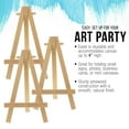 thumbnail image 4 of 24 Pack - U.S. Art Supply 5" Mini Natural Wood Display Easel, A-Frame Artist Painting Party Tripod Tabletop Holder Stand, 4 of 4