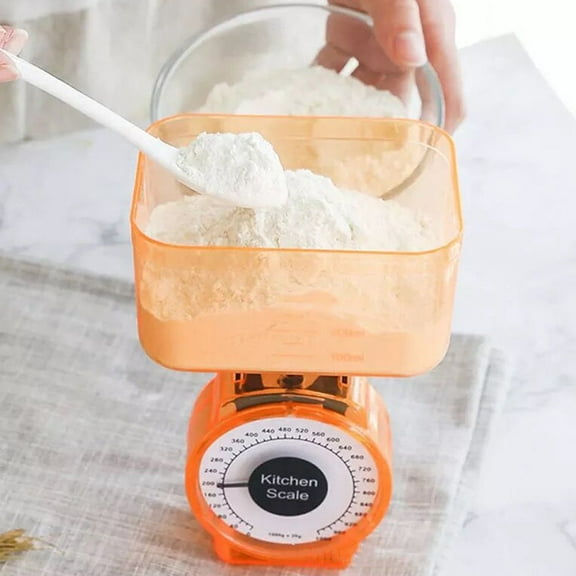 Niceauty Kitchen Scales for Food Mechanical Design Orange Food Scale 1Pcs