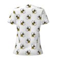 thumbnail image 4 of Naloa Bee Print T-Shirts Short Sleeve V Neck Tees for Women Fashion Tops Trendy Lightweight Soft Casual Summer Outfits Clothes, 4 of 5