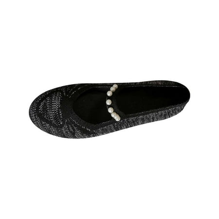 

Lovskoo 2024 Women s Knit Dress Shoes Closed Toe Trendy Ventilate Casual Round Toe Comfy Casual Shoes Black