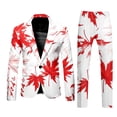 thumbnail image 4 of Men's 3 Piece Suit Set Slim Fit Floral Print Lightweight Blazer Vest Pants Wedding Party Outdoor Vacation Gatherings All Seasons Versatile Stylish Comfortable, 4 of 6