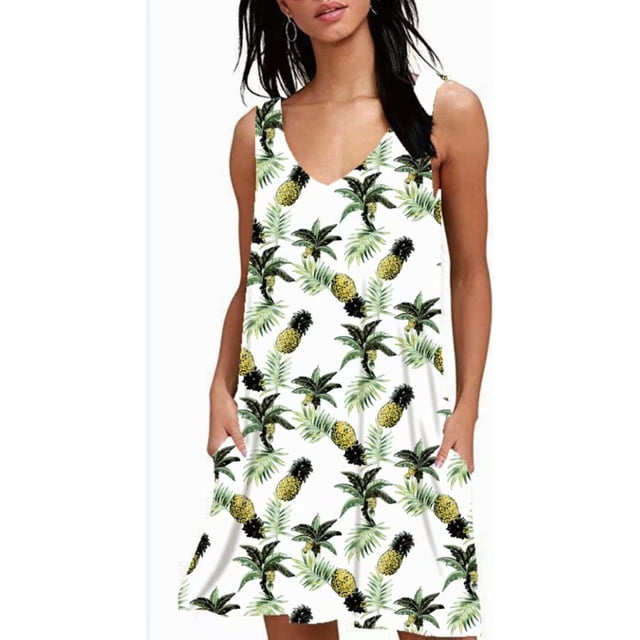 Robes T-Shirt Décontractées d'Été pour Femmes, Sortie de Plage, Robe Débardeur Plissée Unie