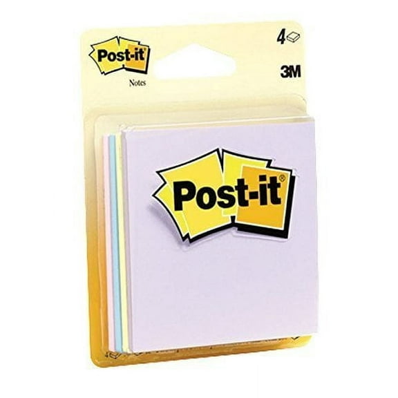 Post-It 3 in. W x 3 in. L Assorted Sticky Notes 4 pad