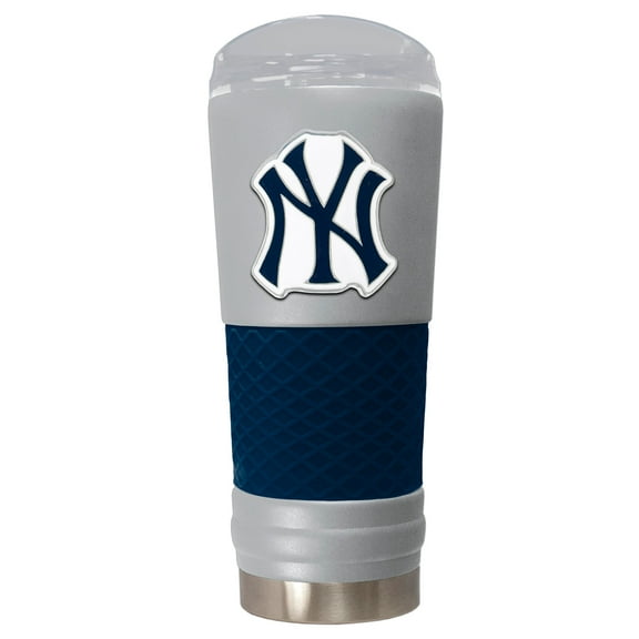Gray New York Yankees 24oz. Powder Coated Draft Travel Mug