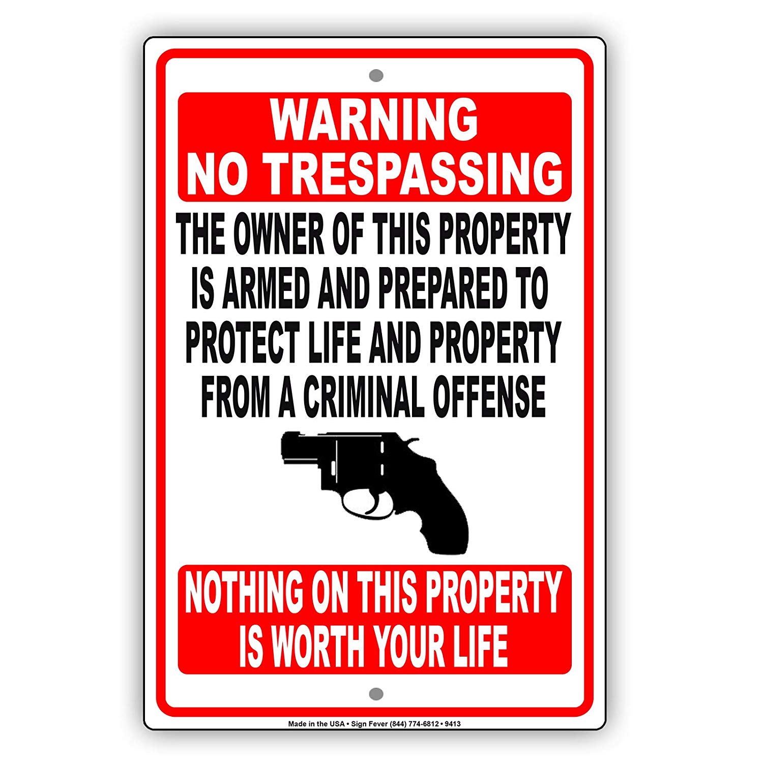 The Owner Of Property Is Armed And Prepared To Protect Life From