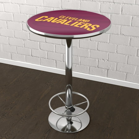 Cleveland Cavaliers NBA Fade Chrome Pub Table - Wine, Gold