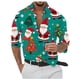 thumbnail image 2 of Camisa informal de manga larga con botones para hombre, con estampado 3D de muñeco de nieve navideño, para exteriores, ropa para hombre, día de Navidad 2024, 2 of 5