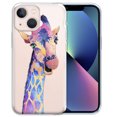 thumbnail image 1 of WIRESTER Soft TPU Clear Case Slim Protective Cover for Apple iPhone 13 6.1" 2021, Colorful Giraffe, 1 of 3
