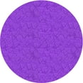 thumbnail image 1 of Ahgly Tapis Rond Lavable en Machine Intérieur Transitionnel Néon Violet, 4 Pieds Rond, 1 of 7