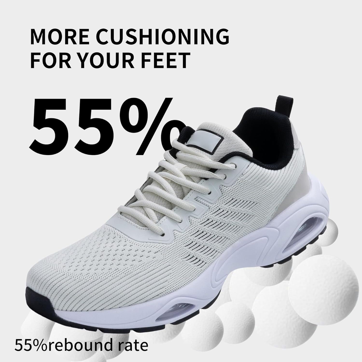 AOV GREEN LEAF Mens Running Shoes Tennis Athletic Sneakers Gym Comfortable Walking Sport Non Slip Workout Cross Training Shoe Size 7-13