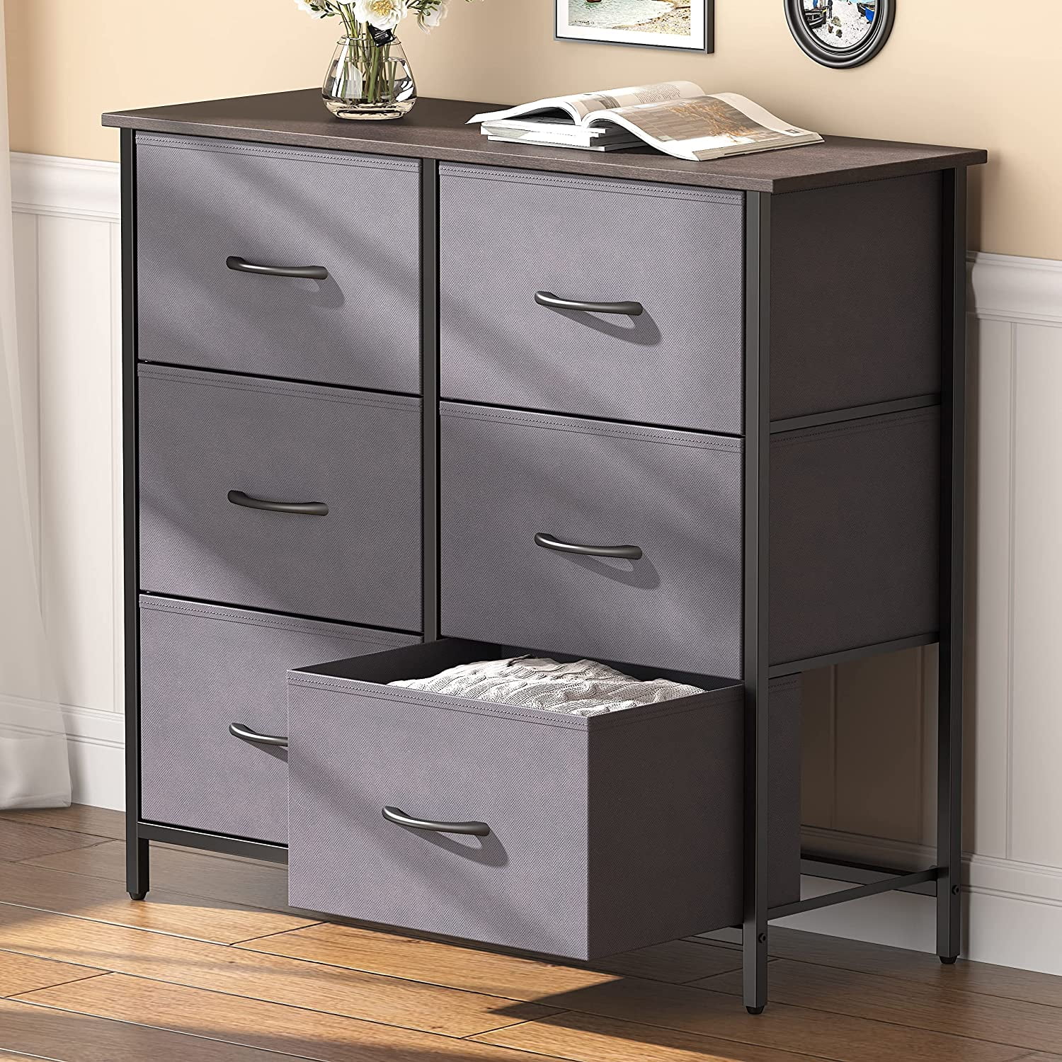 Lifewit Dresser for Bedroom, Chest of Drawers with 6 Fabric Dressers