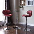 thumbnail image 2 of Bronte Living Leatherette Bar Stool 24" to 30" Adjustable Height 360 Swivel High Backrest, Base with Hard Floor Protection Plastic - Series Claudia - Set of 2, 2 of 9