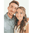 thumbnail image 1 of Couple Portrait Canvas Wall Art 15.75x11.81 Inches, 1 of 8