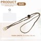 thumbnail image 2 of Lanyard para teléfono, cadena de teléfono cruzado ajustable de 47 pulgadas con pestaña de sujeción, correa de cuello de perla metálica antirrobo para smartphones, negra, 2 of 7