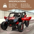 thumbnail image 5 of Eastvita 24V 2-Seater UTV Ride-On Car for Kids, 4WD, 4x75W Motors, Leather Seats, Music, Lights, 5 of 6