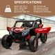 thumbnail image 3 of Coche eléctrico infantil UTV 24V 4x4 2 plazas – 4 motores 300W – control remoto – asientos de cuero – suspensión independiente – música y luces – regalo ideal – color Red COM-AM, 3 of 6