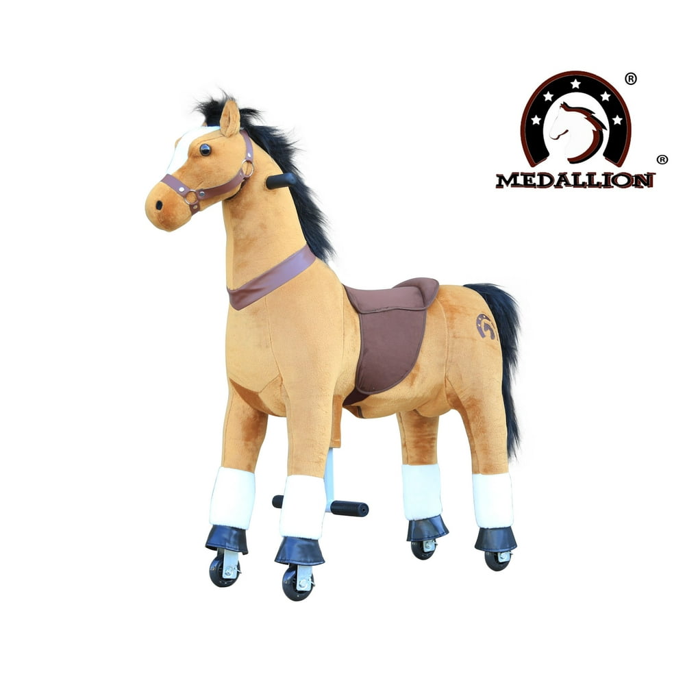 Medallion Ride On Toy Horse BROWN Medium Size