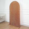 thumbnail image 4 of BalsaCircle 7 ft Fitted Metallic Spandex Round Top Wedding Arch Backdrop Stand Cover Party Events Decorations, 4 of 8