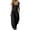 Black, variant on Cargo Jumpsuits for Women V-Neck Sleeveless Adjustable Strap Button Front Romper Fashion Comfy Outdoor Hiking Casual Wide Leg Jumpsuit