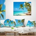 thumbnail image 4 of Designart Tropical Beach - Photography Seascape Throw Pillow - 18x18, 4 of 5
