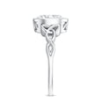 thumbnail image 3 of Rosec Jewels Certified Moissanite Solitaire Engagement Ring 2 Ct - Celtic Knot Ring - 7X9 mm Oval - D-VS1 Quality, 14K White Gold, US 12.00, 3 of 8