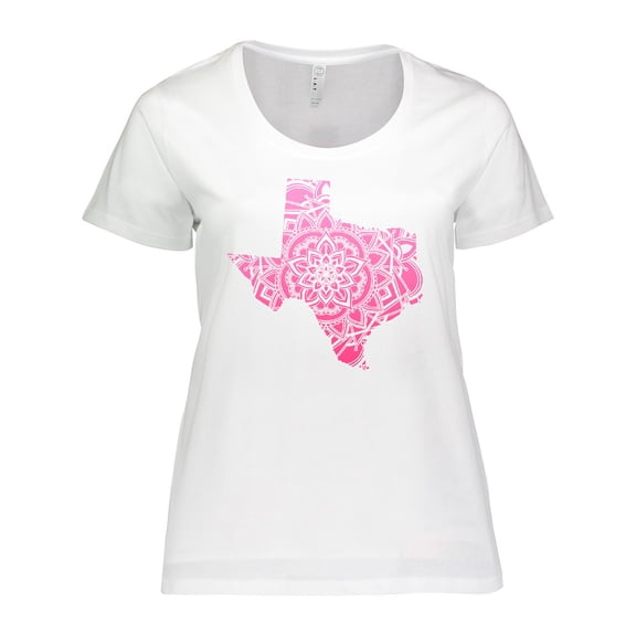 Inktastic Texas Silhouette Mandala Women's Plus Size T-Shirt