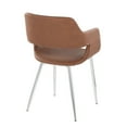 thumbnail image 4 of Margarite Chair, Upholstered Dining Chairs, Mid-Century Modern Dining Chair, Kitchen Chairs for Dining Table, Dining Chairs Set of 2 (Brown Faux Leather), 4 of 5