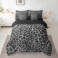 thumbnail image 2 of Feelyou Leopard Cheetah Print Twin Bedding Sets 7-Piece, Jungle Wildlife Bedding Comforter Set, Modern Fashion Style Reversible Sheet Sets, Microfiber Bedroom Decor, 2 of 8
