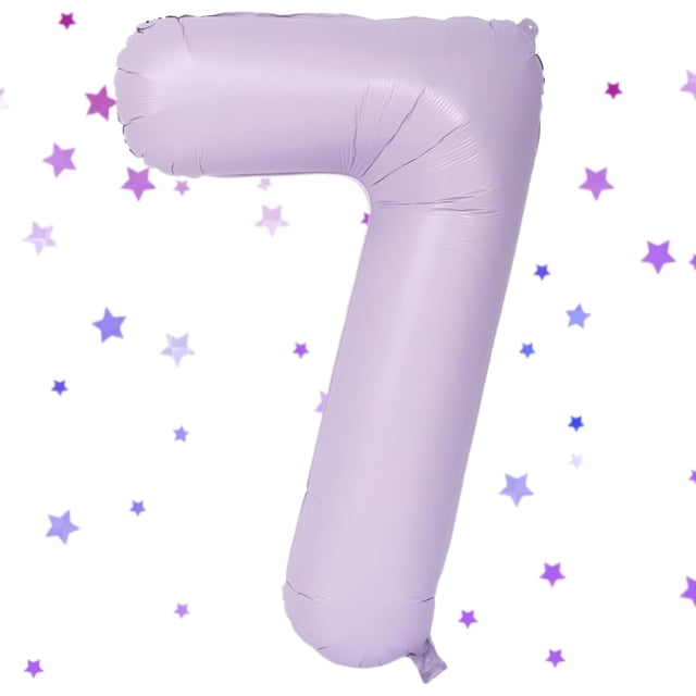 Fiesta de cumpleaños número 7 con globos numéricos de Yeodong, 40 cm, color morado