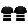 thumbnail image 4 of Lejafay Adult High Viz Visibility Hi Vis T Shirts Work Reflective Safety Shorts Sleeve Shirts Top Black 3XL, 4 of 5