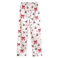 thumbnail image 6 of Kelon Family Matching Sets, Silk Satin Christmas Pajamas for Family with Red Bow, Matching Christmas Pajamas for Couples, Christmas Family Pajamas Matching Sets, Christmas Pjs for Family, 6 of 7