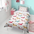 thumbnail image 4 of Colorful Funny Dachshund Duvet Cover and Pillowcase Set for Single Bedding, Bedroom Accessories for Kids Teens, 4 of 5