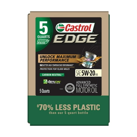 Castrol Edge 5W-20 Advanced Full Synthetic Motor Oil  5 Quarts Eco Pack