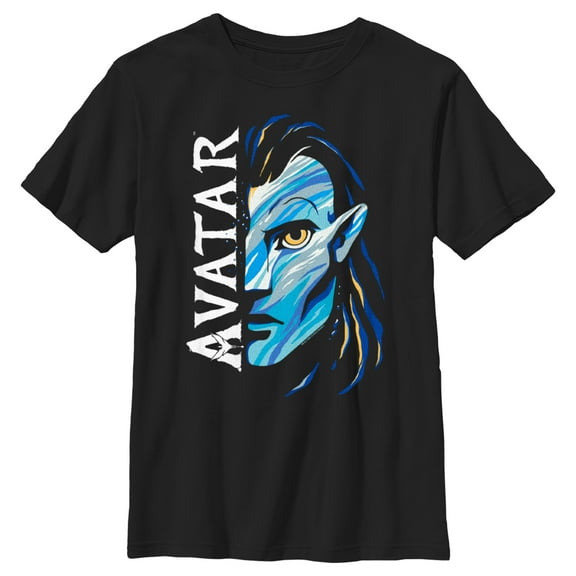 Boy's Avatar: The Way of Water Jake Sully Face Logo Graphic Tee Black Small