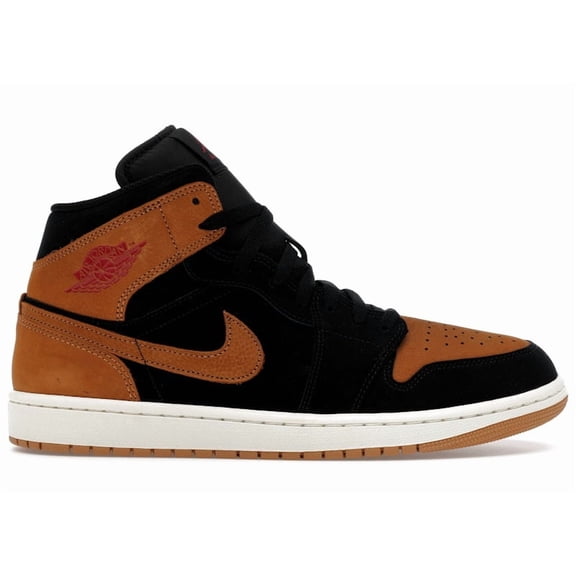 Jordan Men's 1 Mid SE Black Flax Shoes, from StockX