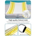 thumbnail image 4 of Yellow and White Striped Sun Shade Sail 12' x 16', Modern Minimalist Vertical Lines Rectangle Outdoor Sunshade Canopy, Waterproof UV Block Patio Covers for Garden Yard Beach, 4 of 9